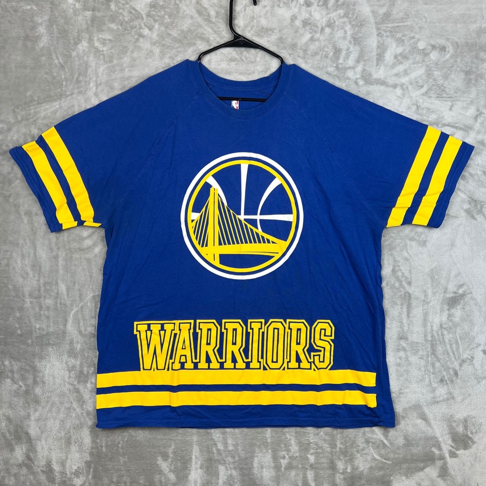 Golden State Warriors‎ NBA Basketball T-Shirt Blue & Yellow Graphic Tee